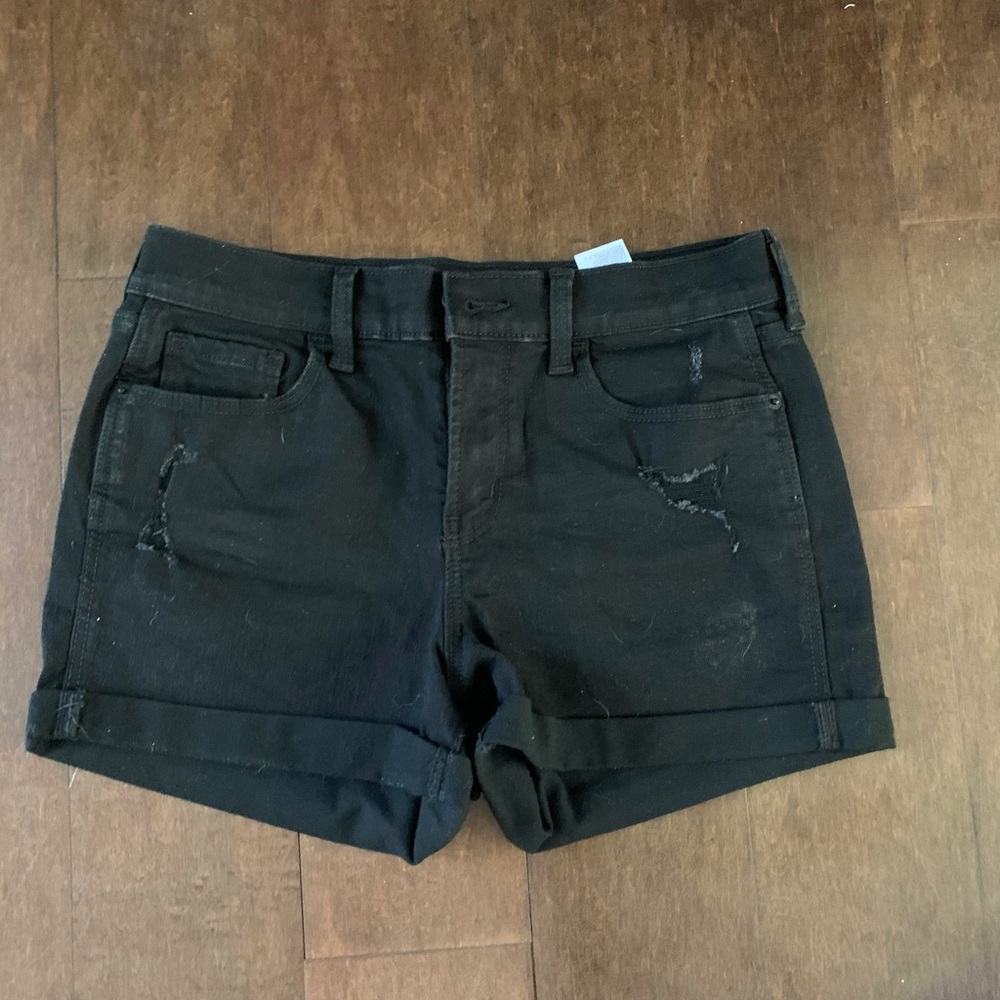 old navy black jean shorts